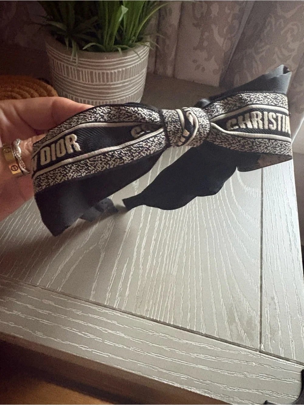 FASHION  Black Logo Bow Headband
